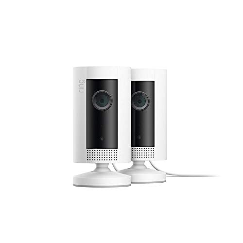 Ring Indoor Cam – compact Plug-In HD security camera with two-way talk, Works with Alexa – White – 2-Pack