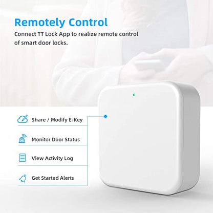 Wi-Fi Gateway Remotely Control Bluetooth Fingerprint Door Lock with TT Lock App , Gateway Smart Hub Work with Alexa Voice Control ,Electronic Lock Assemblies by Nyboer