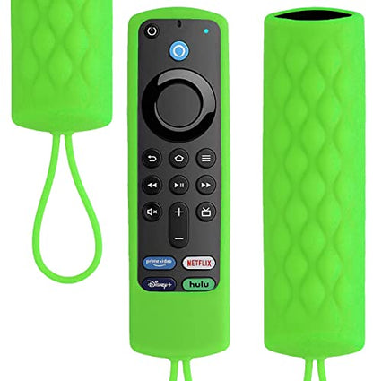 TOKERSE Remote Cover for Fir TV Stick 2021 (3rd Gen) /Fir TV Stick Lite /Fir TV Stick 4K /Fir TV Stick (2nd Gen) - Silicone Case Cover for Alexa Voice Remote 2018-2021 Release Remote Control - Green