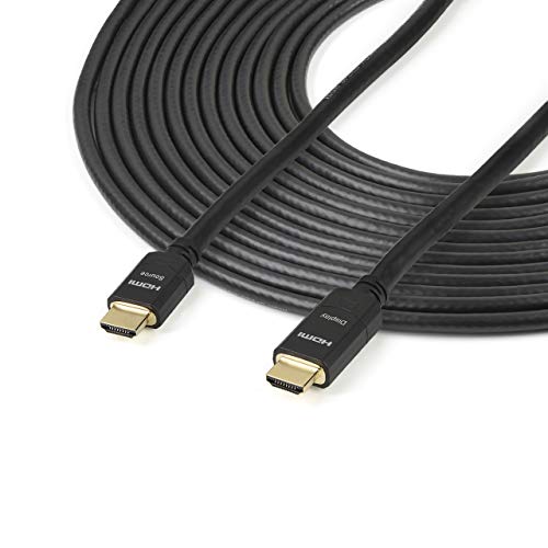 StarTech.com 65 ft (20m) High Speed HDMI Cable – Male to Male - Active - 28AWG - CL2 Rated in-Wall Installation - Ultra HD 4K x 2K - Active HDMI Cable (HDMM20MA) Black