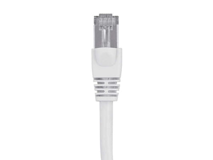 Monoprice Cat6A Ethernet Patch Cable - Network Internet Cord - RJ45, 550Mhz, STP, Pure Bare Copper Wire, 10G, 26AWG, 10ft, White