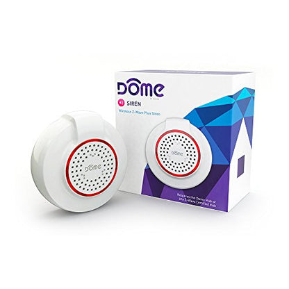 Dome Home Security Siren - Wireless, Z-Wave Plus, Customizable Alerts