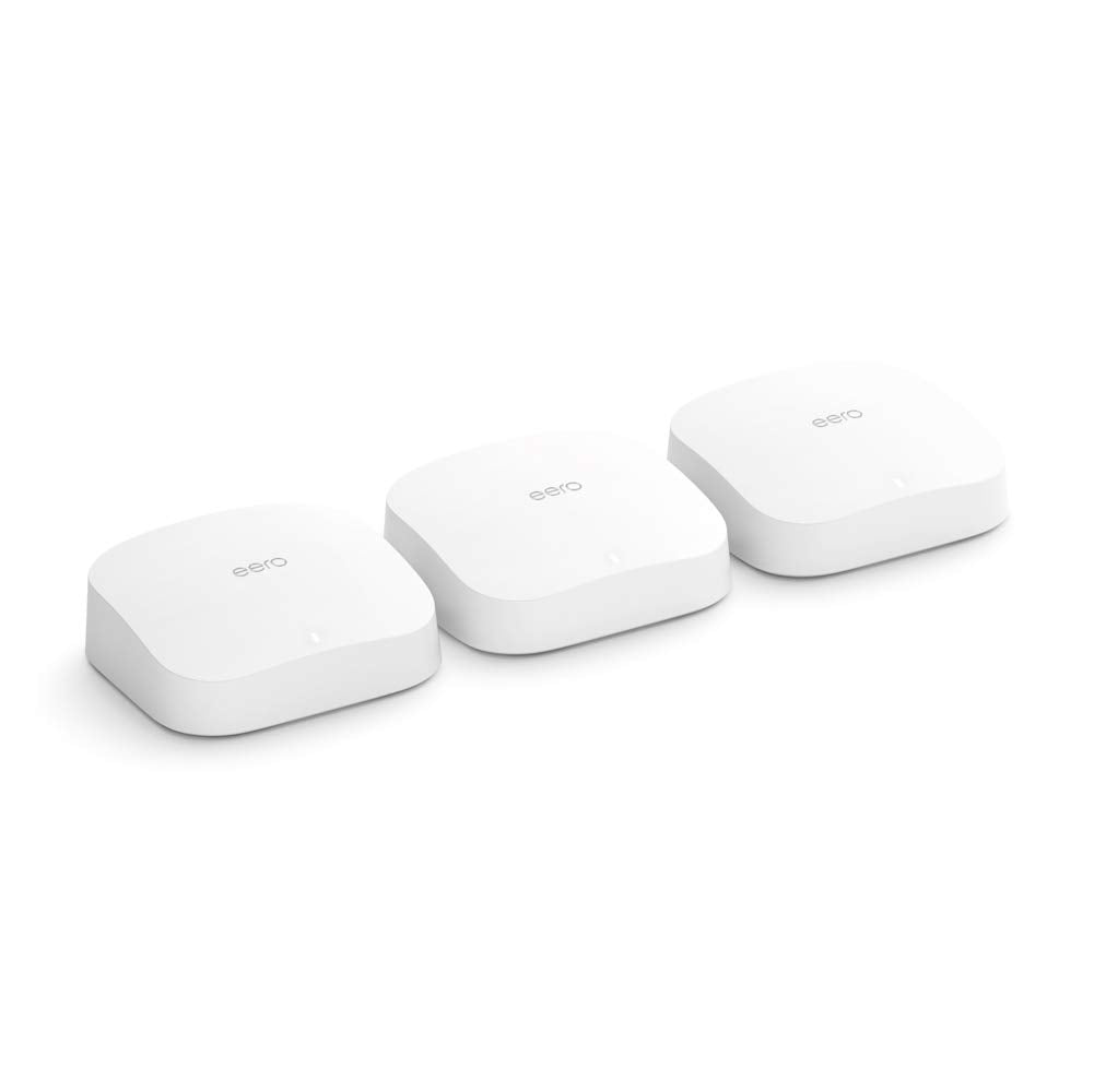 Amazon eero Pro 6 tri-band mesh Wi-Fi 6 system with built-in Zigbee smart home hub (3-pack)