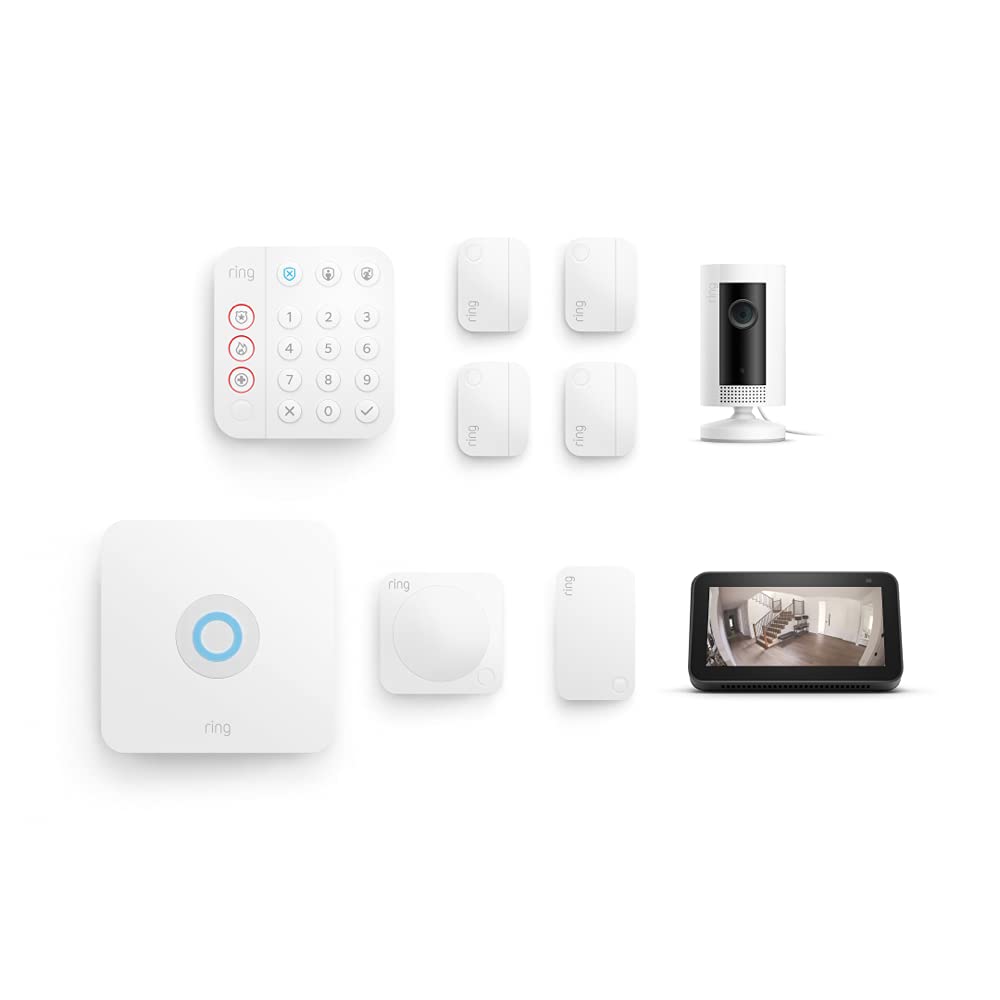 Rng Alarm 8-Piece kit (2nd Gen) with Ring Indoor Cam and Echo Show 5 (2nd Gen)