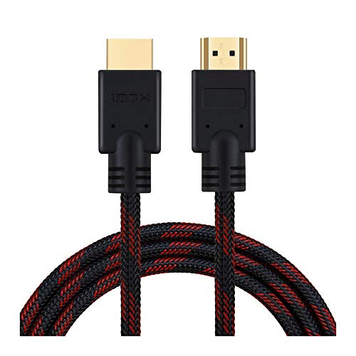 HDMI Cable 1m 2m 3m 5m High Speed 4K HDMI Cord 2.0V 60Hz, 18 Gbps, Support Ethernet 3D 2160p 1440p 1080p for DVD,TV,Home Theater,Black Red,5m