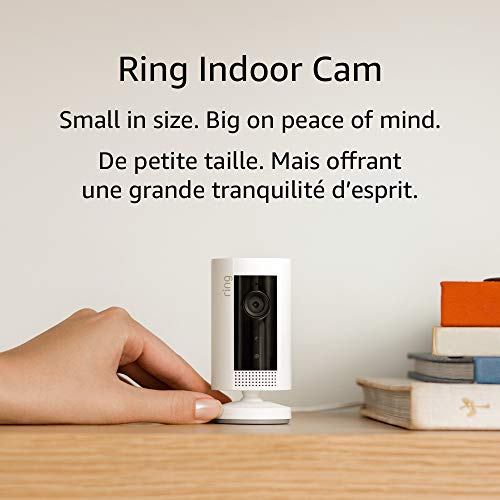 Ring Indoor Cam – compact Plug-In HD security camera with two-way talk, Works with Alexa – White – 2-Pack