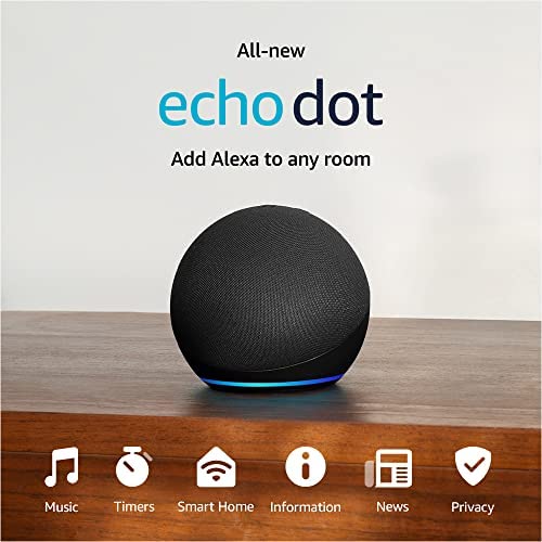 All-New Echo Dot (5th Gen, 2022 release) | Smart speaker with Alexa | Charcoal