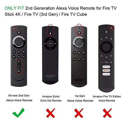 Shockproof Protective Silicone Case/Covers Compatible with All-New Alexa Voice Remote for Fire TV Stick 4K, Fire TV Stick (2nd Gen), Fire TV (3rd Gen) - Purple