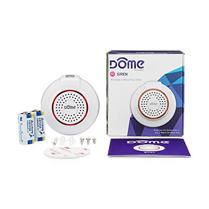 Dome Home Security Siren - Wireless, Z-Wave Plus, Customizable Alerts
