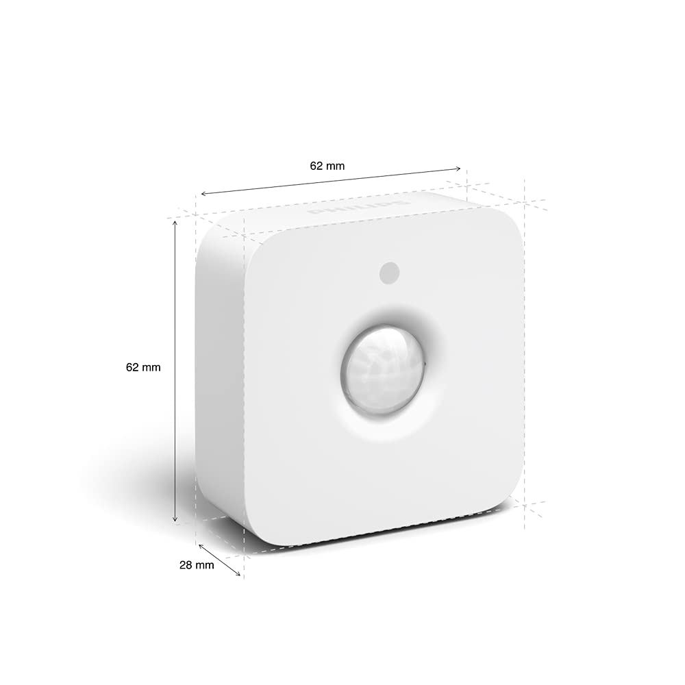 Philips Hue Indoor Motion Sensor for Smart Lights (Requires Hue Hub, Installation-Free, Smart Home, Exclusively for Philips Hue Smart Bulbs)