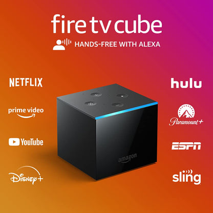 Fire TV Cube | Hands-free streaming device with Alexa | 4K Ultra HD | 2019 release