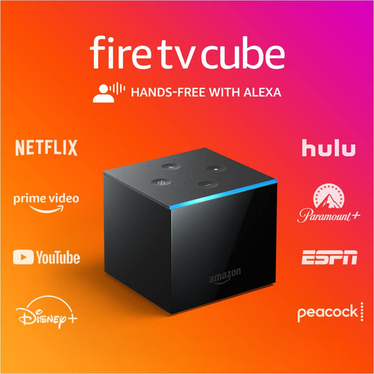 Fire TV Cube, Hands-free streaming device with Alexa, 4K Ultra HD