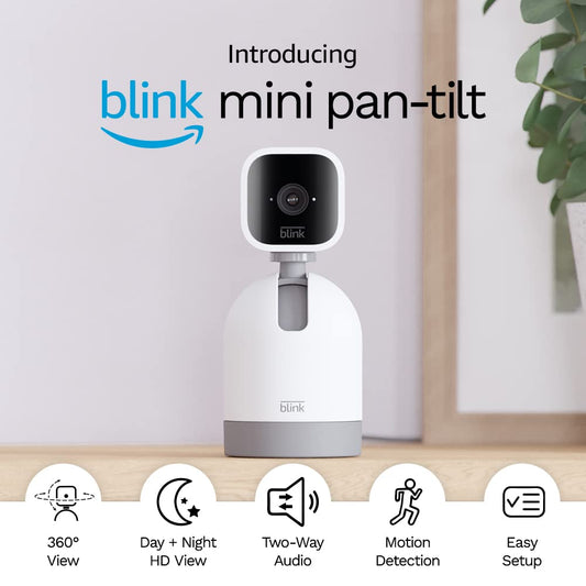 Blink_Mini Pan-Tilt Mount | Rotating Mount Accessory for Mini Indoor Plug-In Smart Security Camera (White)