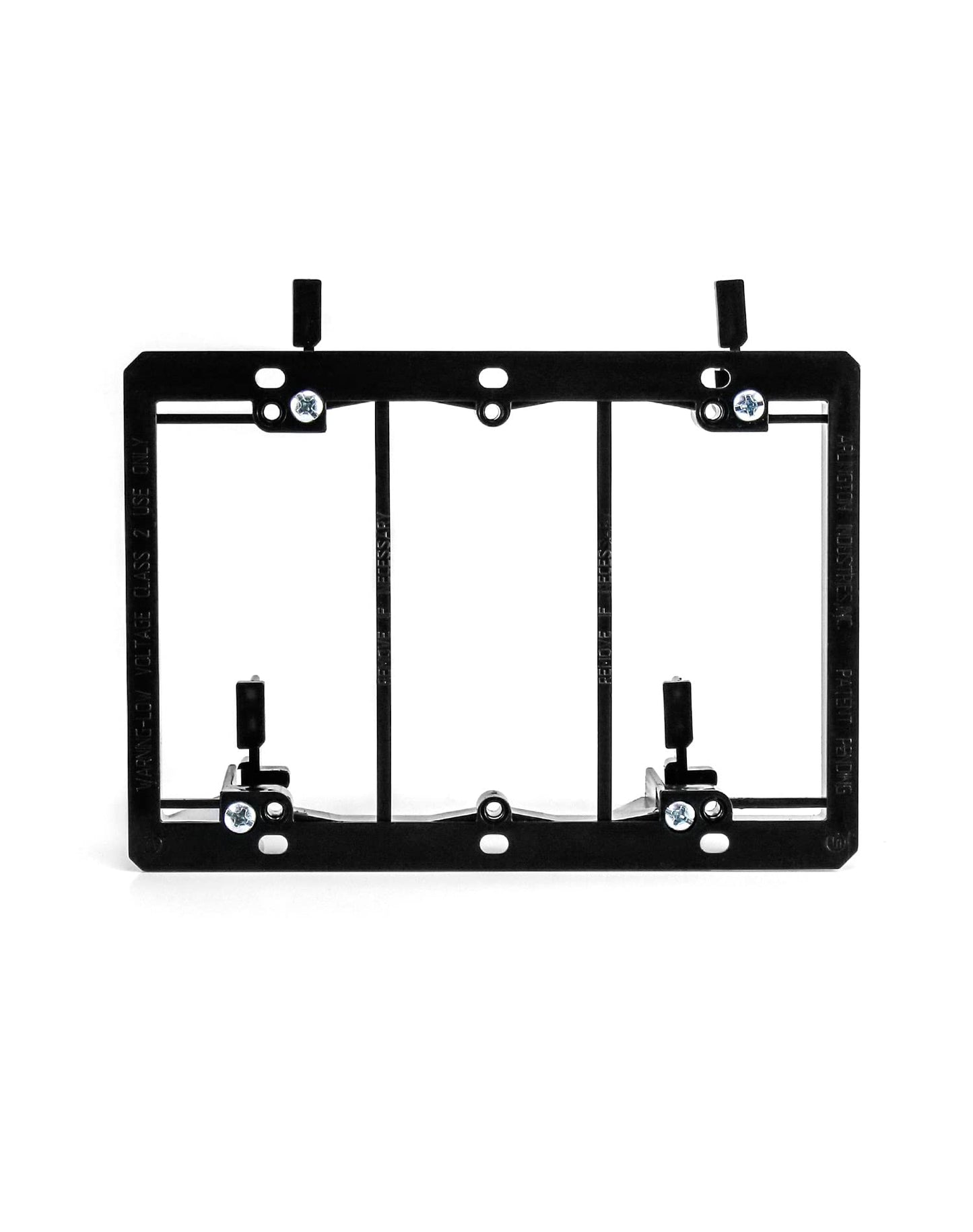 QWORK Low Voltage Dual Gang Mounting Bracket, 10 Pack 2 Gang Mounting Wall Plate Bracket for Telephone Wires, Network Cables