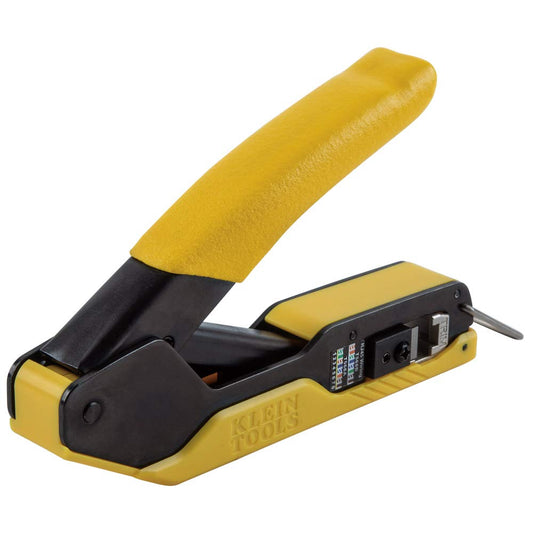 Klein Tools VDV226-005 Compact Modular Data Cable Crimping Tool, for Pass-Thru RJ45 Connectors