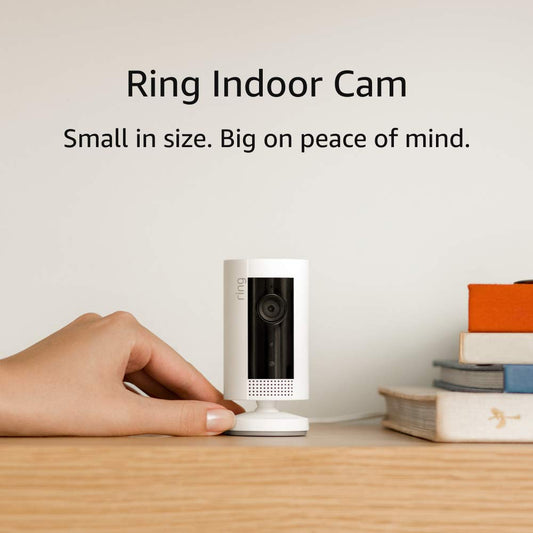Ring Indoor Cam (White) bundle with Ring Video Doorbell Wired