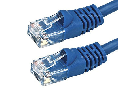 Monoprice 102116 14-Feet 24AWG Cat6 550MHz UTP Ethernet Bare Copper Network Cable, Blue (102116)