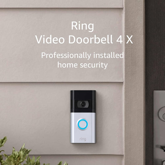 Ring Video Doorbell 4 X - lifetime video recording, 3-year device warranty, dedicated tech support - Lifetime Protect Plan Basic Included Free
