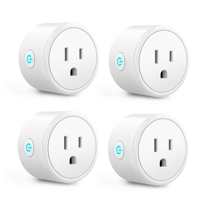 Alexa Smart Plugs - Aoycocr Mini Bluetooth WIFI Remote Control Smart Outlet with Timer Function, No Hub Required, 4 Pack