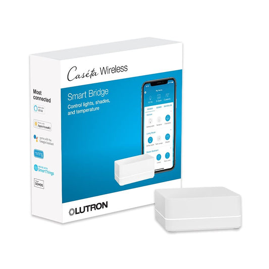 Lutron Caseta Wireless Smart Light Dimmer Switch (2 Count) Starter Kit with Pedestals for Pico Wireless Remotes, Works with Alexa, Apple HomeKit, and the Google Assistant | P-BDG-PKG2W, White
