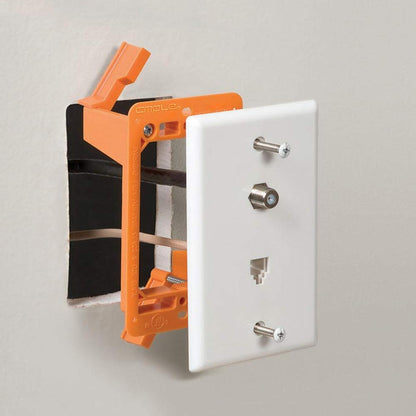 Cmple - Low Voltage Mounting Bracket 1 Gang Multipurpose Drywall Mounting Wall Plate Bracket – (Single Gang, 10 Pack)