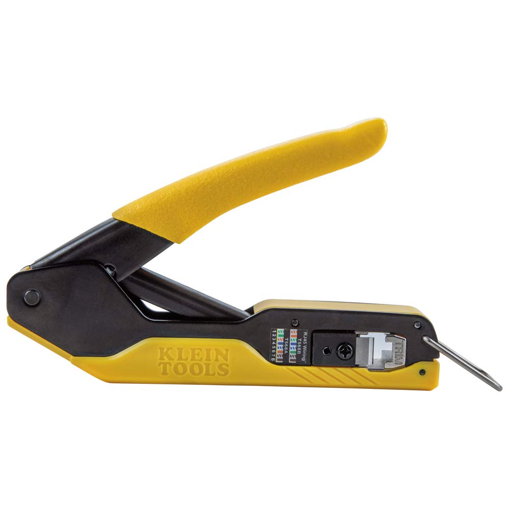 Klein Tools VDV226-005 Compact Modular Data Cable Crimping Tool, for Pass-Thru RJ45 Connectors