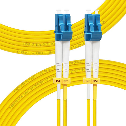 15M OM2 LC to LC Fiber Patch Cable | Length Options: 0.2m-100m, 1GB Duplex LC-LC 50/125um Multimode Fiber Optic Cable Cord LSZH 15Meter(49ft)