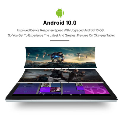 Tablet 10.1 Inch Quad-Core 32GB Android 10 IPS HD Display 6000mAh Tablets (Gray)