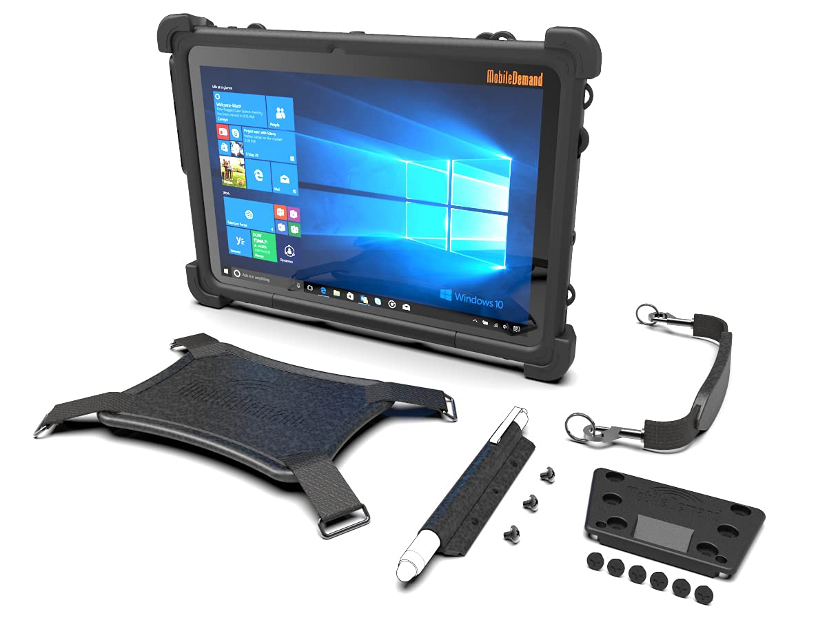 MobileDemand Flex 10B Rugged Touchscreen Tablet | Ultra Lightweight | 10.1-in Display | Windows 10 Pro | MIL-STD-810G |3000mAh Battery| Quad Core Celeron N4100 for Enterprise Mobile Field Work