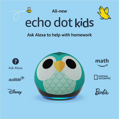 All-New Echo Dot (5th Gen, 2022 release) Kids | Designed for kids, with parental controls | Dragon