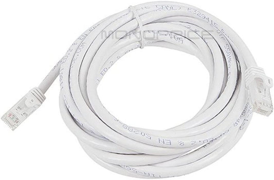 Monoprice Flexboot Cat6 Ethernet Patch Cable - Network Internet Cord - RJ45, Stranded, 550Mhz, UTP, Pure Bare Copper Wire, 24AWG, 7ft, White
