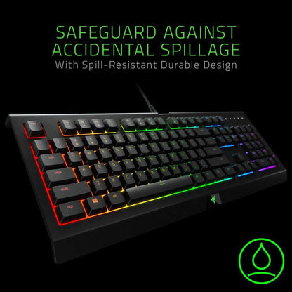 Razer Cynosa Chroma Gaming Keyboard: Individually Backlit RGB Keys - Spill-Resistant Design - Programmable Macro Functionality - Quiet & Cushioned