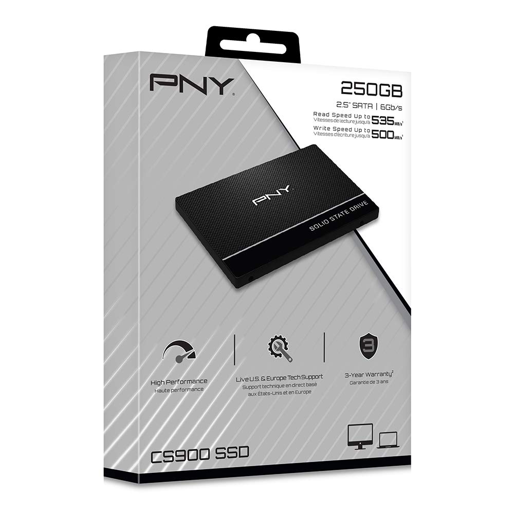 PNY CS900 960GB 3D NAND 2.5" SATA III Internal Solid State Drive (SSD) - (SSD7CS900-960-RB)
