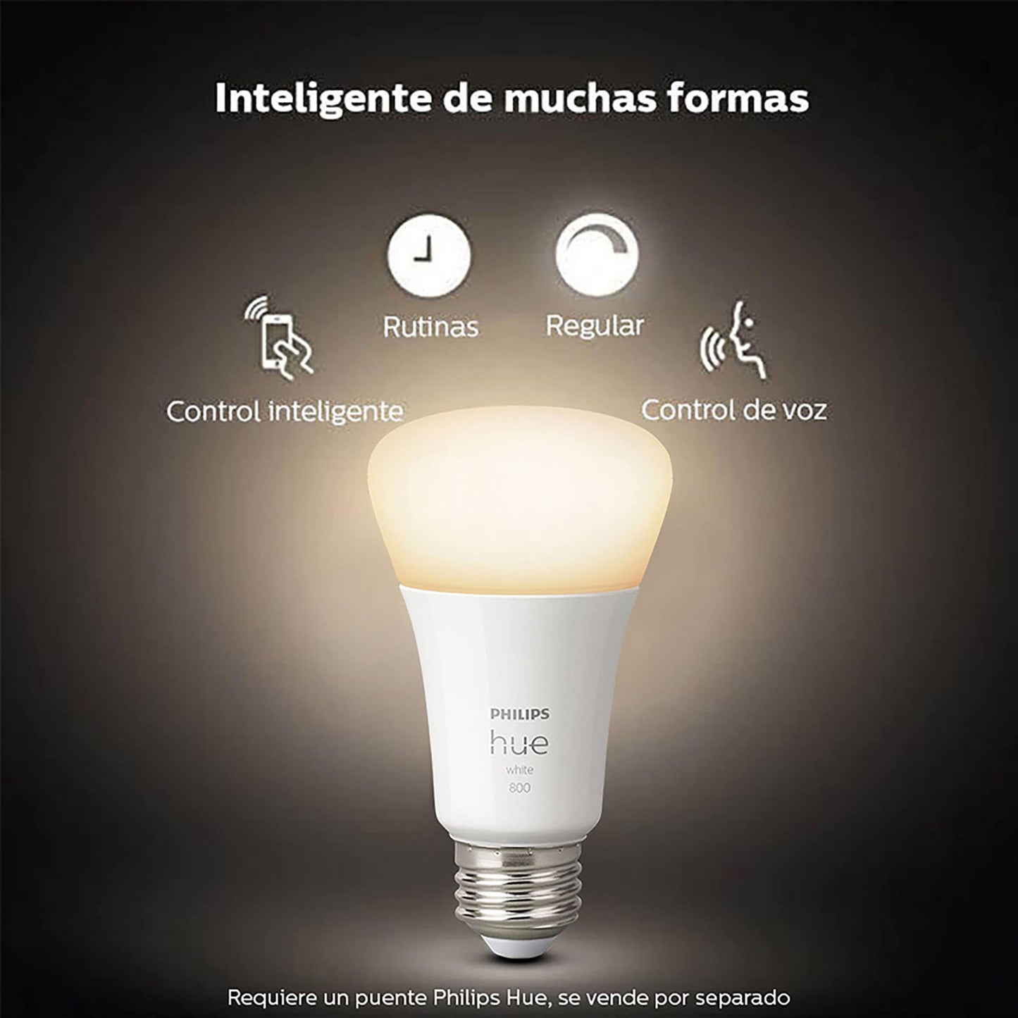 Philips Hue White and Color Ambiance A19 LED Smart Bulb, Bluetooth & Zigbee compatible (Hue Hub Optional), Works with Alexa & Google Assistant – A Certified for Humans Device