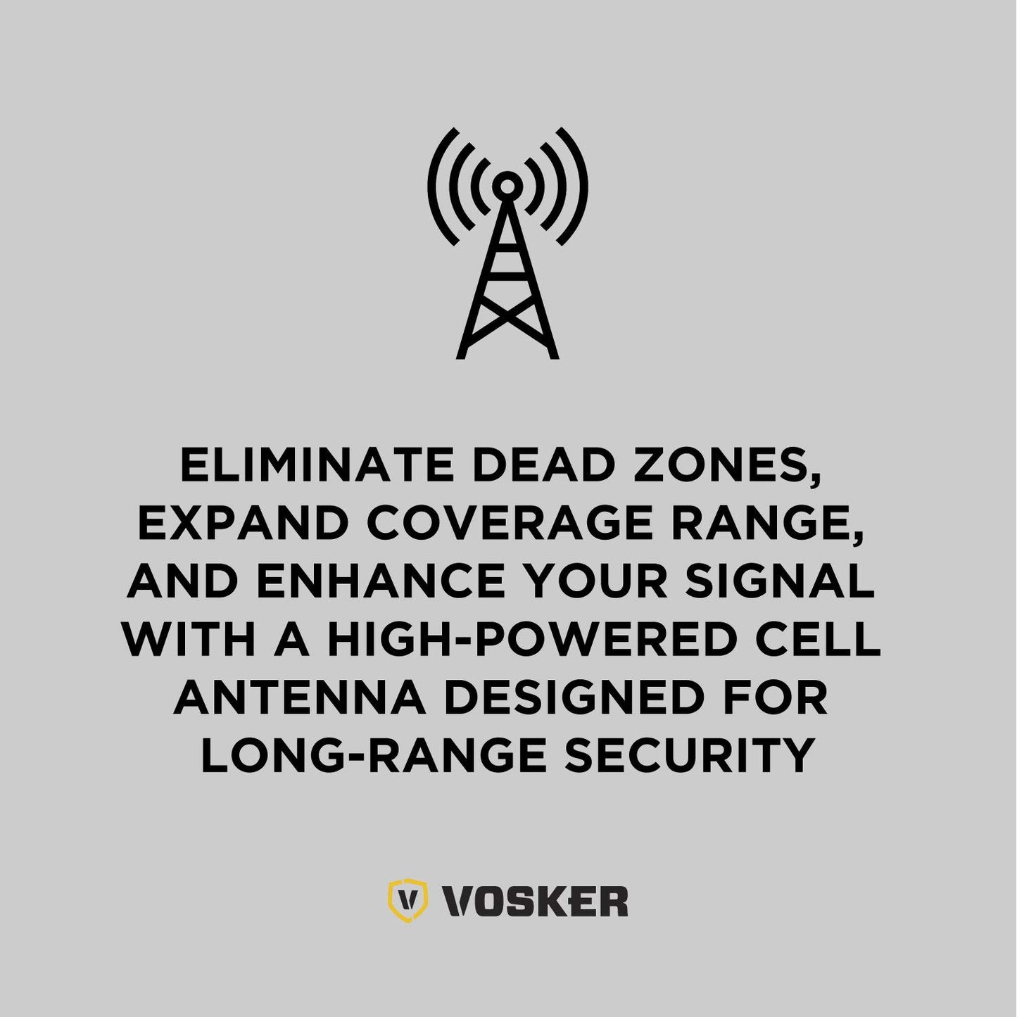 Vosker Long Range Cellular Antenna for Surveillance Camera, V100, V200 and Universal Cam Compatible Ultra Strong Signal Strength 15 Ft Cable (Antenna)