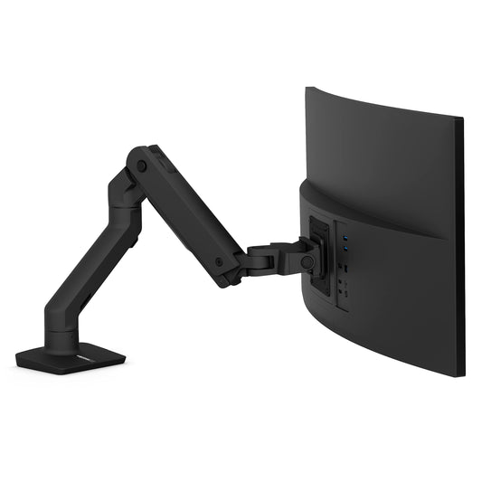 Ergotron – HX Single Ultrawide Monitor Arm, VESA Desk Mount – for Monitors Up to 49 inches, 20 to 42 lbs, Less Than 6 Inch Display Depth – Polished Aluminum