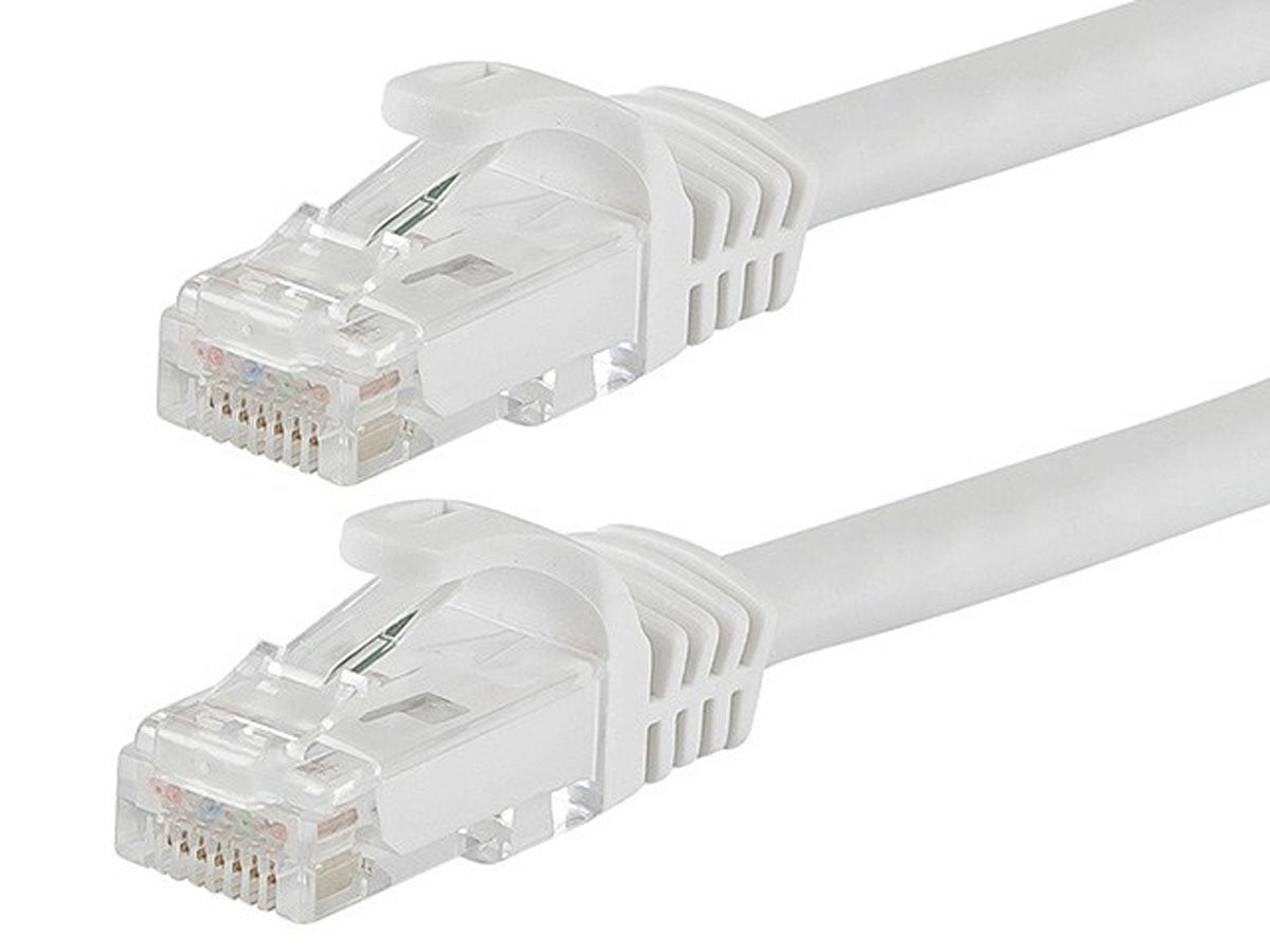 Monoprice Flexboot Cat6 Ethernet Patch Cable - Network Internet Cord - RJ45, Stranded, 550Mhz, UTP, Pure Bare Copper Wire, 24AWG, 25ft, Blue