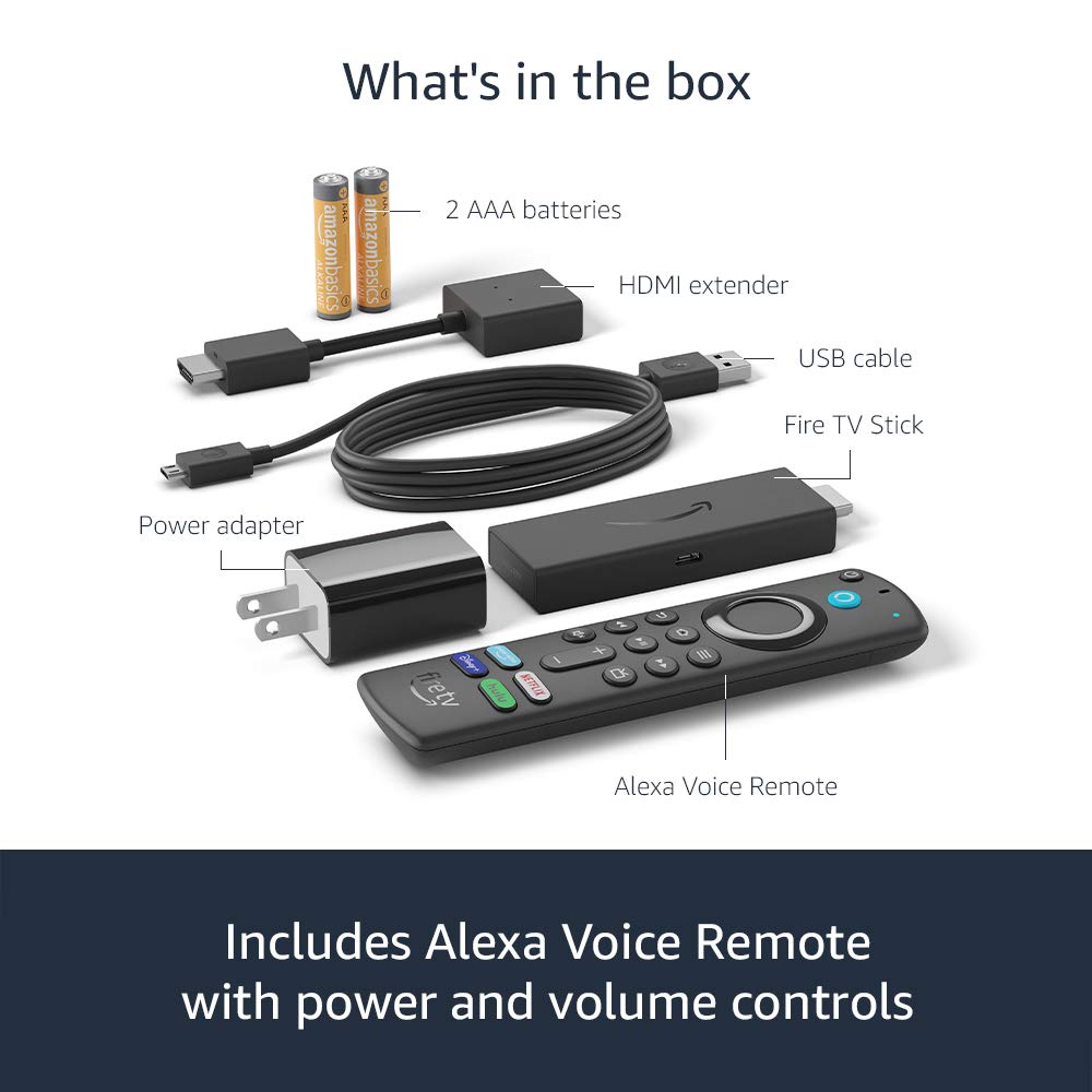 Fire TV Stick (3rd Gen) with Alexa Voice Remote (includes TV controls) + Star Wars The Mandalorian remote cover (Bounty Blue)