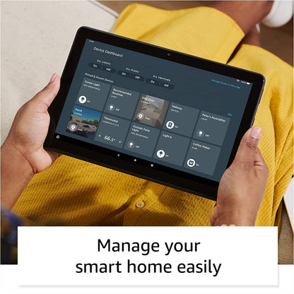Fire HD 10 Plus Tablet + Bluetooth Keyboard + 12-month Microsoft 365 Personal Subscription - NO Lockscreen Ads (64 GB, Slate)