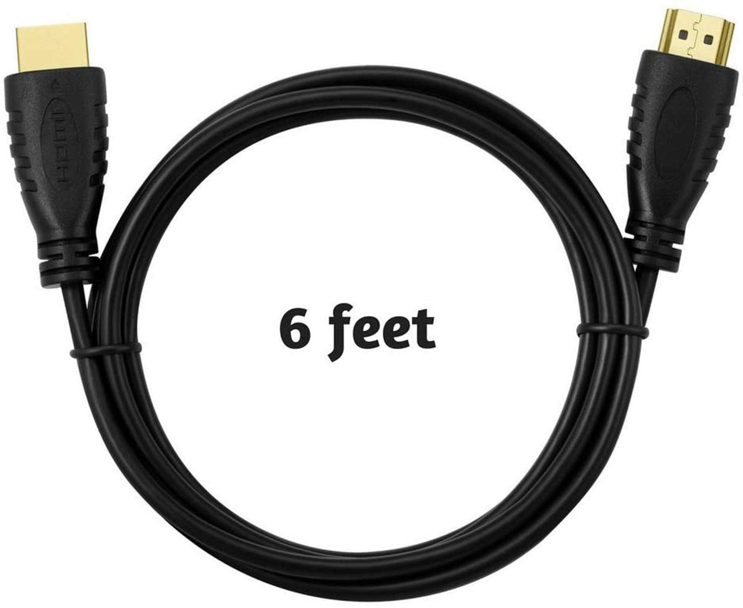 5 Pack High-Speed HDMI Cables-6ft with 90 Degree Adapter, Gold Plated Connectors, Cord Ties for TV PC Playstaion Support Ethernet, 3D, 1080P, ARC, Save Money & Deliver Dazzling Quality
