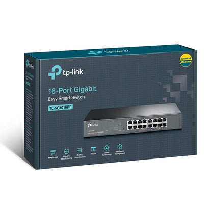 TP-Link 24 Port Gigabit Switch | Easy Smart Managed | Plug & Play | Limited Lifetime Protection | Desktop/Rackmount | Sturdy Metal w/ Shielded Ports | Support QoS, Vlan, IGMP & LAG (TL-SG1024DE)