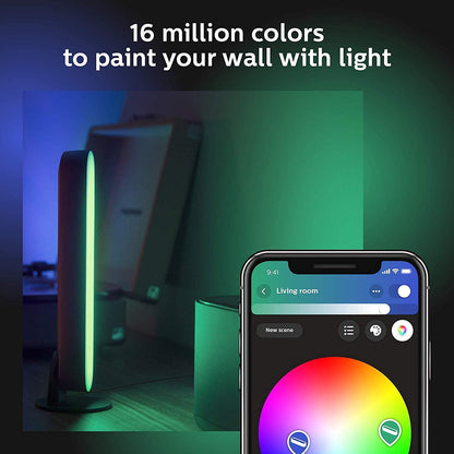 Philips Hue Play White & Color Smart Light, Single Base Kit, Hub Required/Power Supply Included (Works with Amazon Alexa, Apple Homekit & Google Home) , Black - 7820131U7
