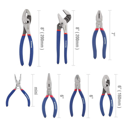 WORKPRO 7-piece Pliers Set for DIY & Home Use and 6-piece Mini Pliers Set with case