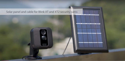 Wasserstein Solar Panel with Internal Battery Compatible with Blink Outdoor & Blink XT2/XT Camera (3-Pack, Black)