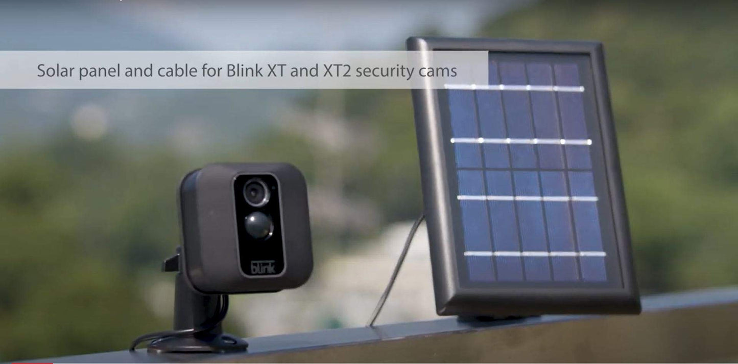 Wasserstein Solar Panel with Internal Battery Compatible with Blink Outdoor & Blink XT2/XT Camera (2-Pack, Black)