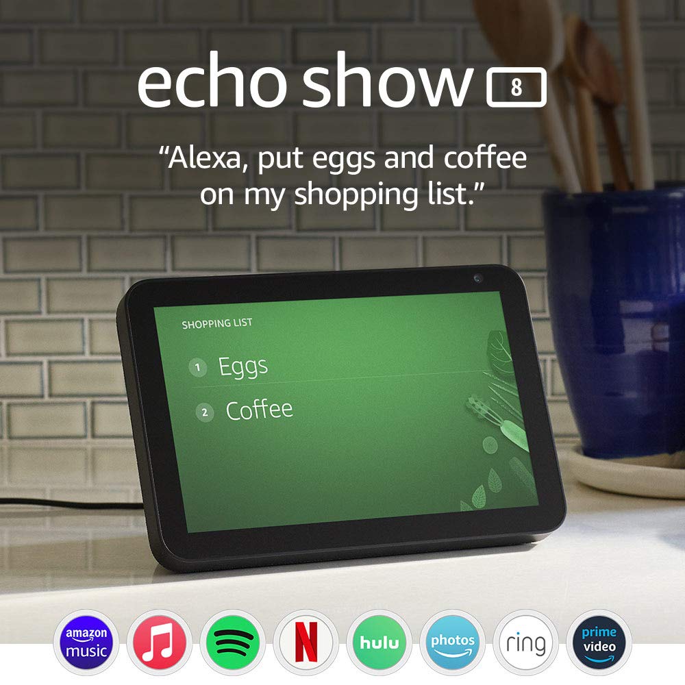 Echo_Show 8 - HD Smart Display with Alexa – Stay Connected with Video Calling - Perfect Add On for Your Smart Home