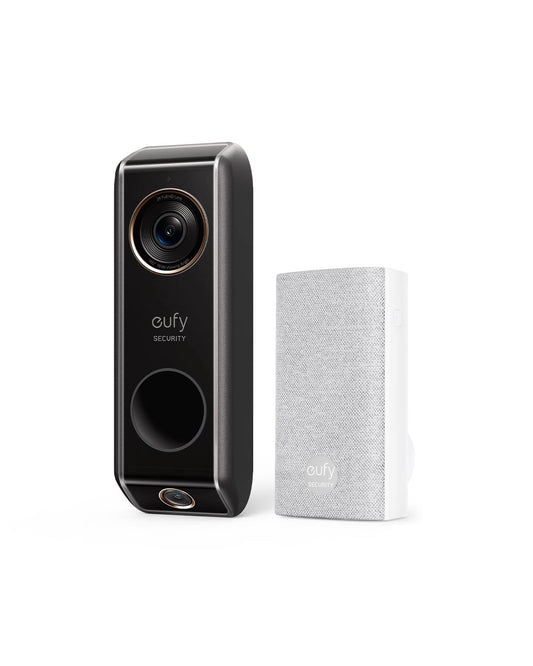 eufy security Video Doorbell Dual Camera (Wired) with Chime, Dual Cam, Delivery Guard, 2K with HDR, No Monthly Fee, 16-24V, 30VA