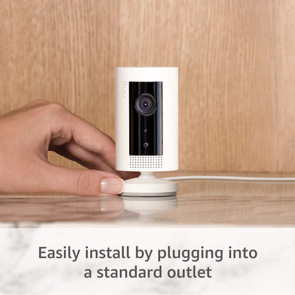 Ring Indoor Cam (Black) bundle with Ring Video Doorbell Wired