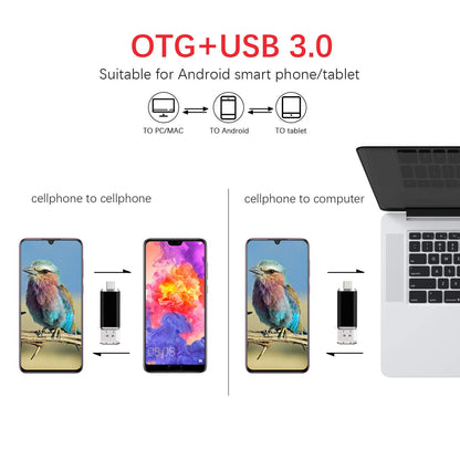 VANSUNY 64GB USB C Flash Drive 2 in 1 OTG USB 3.0 + USB C Memory Stick with Keychain Dual Type C USB Thumb Drive Photo Stick Jump Drive for Android Smartphones, Computers, MacBook, Tablets, PC