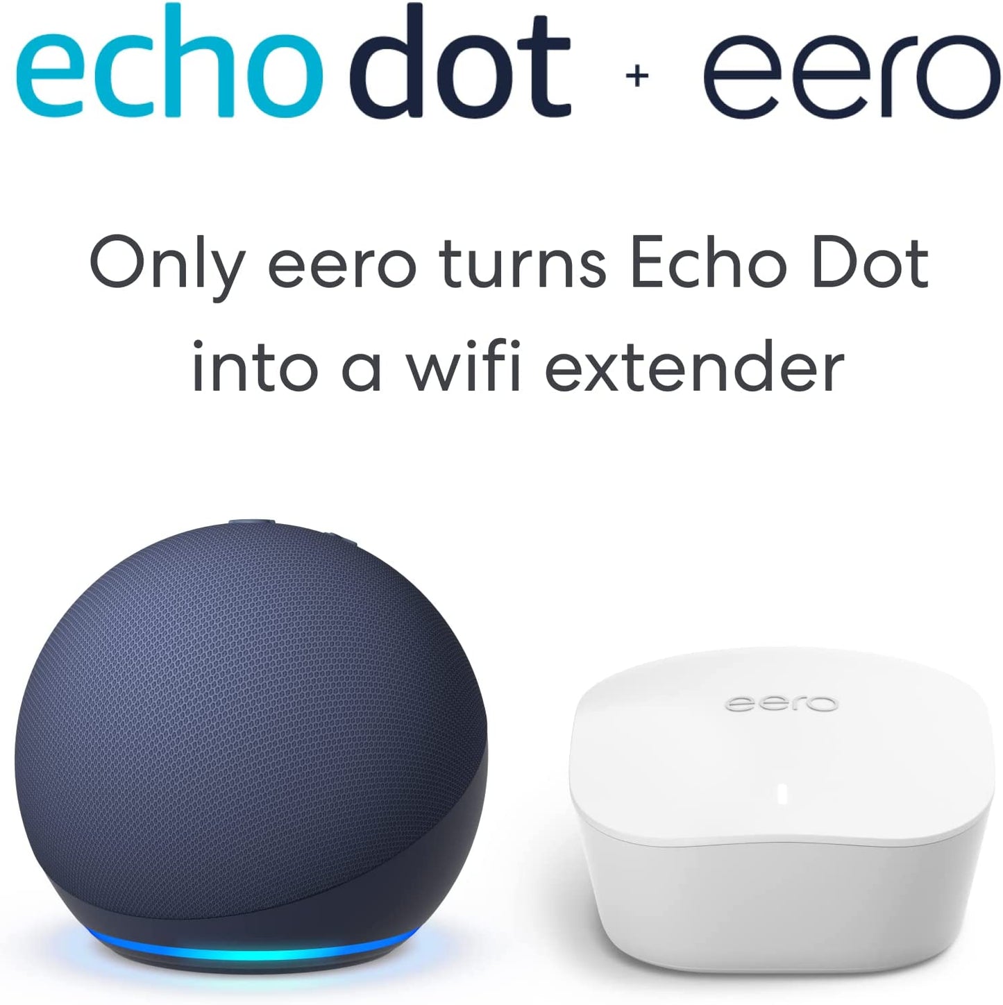 All-New Echo Dot (5th Gen) Deep Sea Blue with eero Mesh Wifi Router